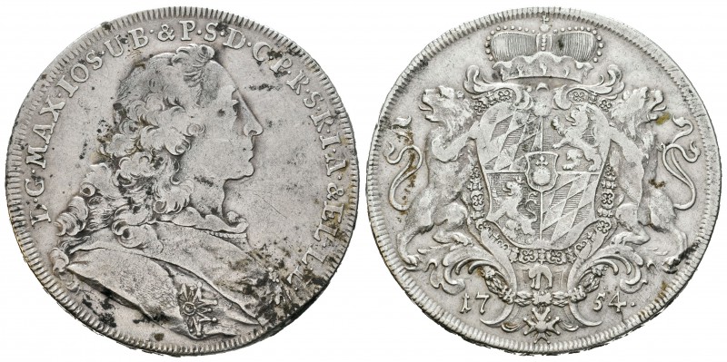 Alemania. Bavaria. Maximilian III Joshep. Thaler. 1754. Munich. D. (Km-501). (Da...