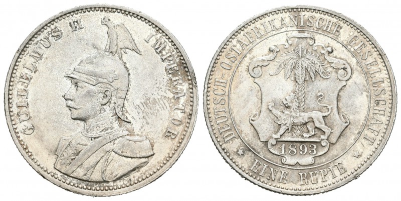 Africa Alemana del Este. Wilhelm II. 1 rupia. 1898. (Km-2). Ag. 11,65 g. EBC. Es...