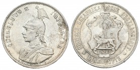 Africa Alemana del Este. Wilhelm II. 1 rupia. 1898. (Km-2). Ag. 11,65 g. EBC. Est...75,00.