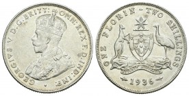 Australia. George V. 1 florin. 1936. (Km-27). Ag. 11,31 g. MBC+. Est...25,00.