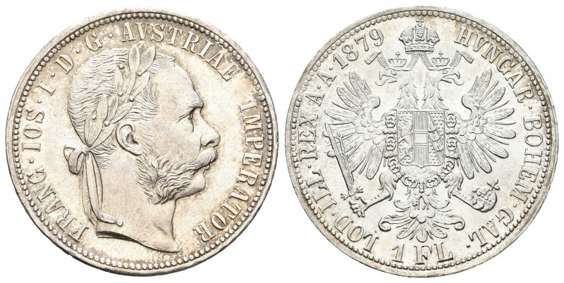 Austria. Franz Joseph I. 1 florín. 1879. (Km-2222). Ag. 12,30 g. Brillo original...
