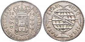 Brasil. Joao Príncipe Regente. 960 reis. 1814. Bahía. B. (Km-307.1). Ag. 26,78 g. Bonito ejemplar. EBC/EBC+. Est...175,00.