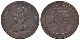Canadá. 1/2 penny token. 1812. (Bramse-1176). Anv.: Wellington. Ae. 8,30 g. Batalla de Ciudad Rodrigo. EBC. Est...40,00.
