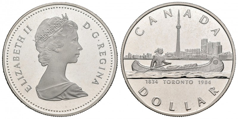 Canadá. Elizabeth II. 1 dollar. 1984. (Km-140). Ag. 23,58 g. PROOF. Est...20,00....