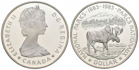 Canadá. Elizabeth II. 1 dollar. 1985. (Km-143). Ag. 23,32 g. PROOF. Est...18,00.