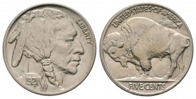 Estados Unidos. 5 cents. 1921. Philadelphia. (Km-134). Cu-Ni. 4,90 g. SC-. Est...60,00.