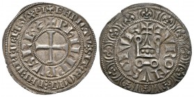 Francia. Philip III (1270-1285). Gross. Tournai. (Duplessy-202). Rev.: TVRONVS CIVIS. Castillo de Tournai. Ve. 4,07 g. EBC. Est...90,00.