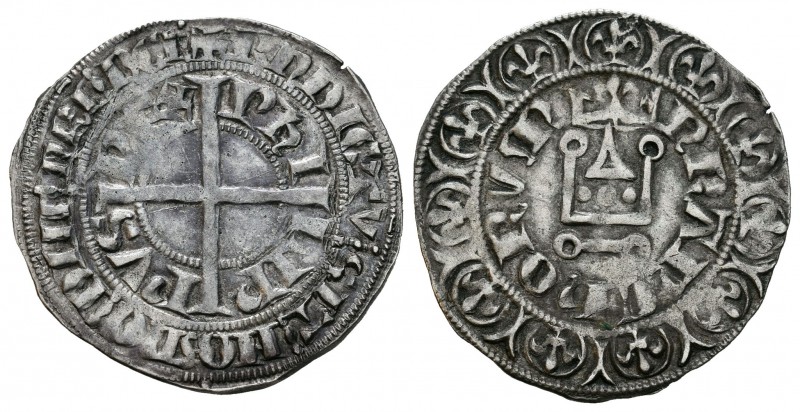 Francia. Philippe IV (1328-1350). Gross. Tournai. (Duplessy-tipo 259). Rev.: FRA...