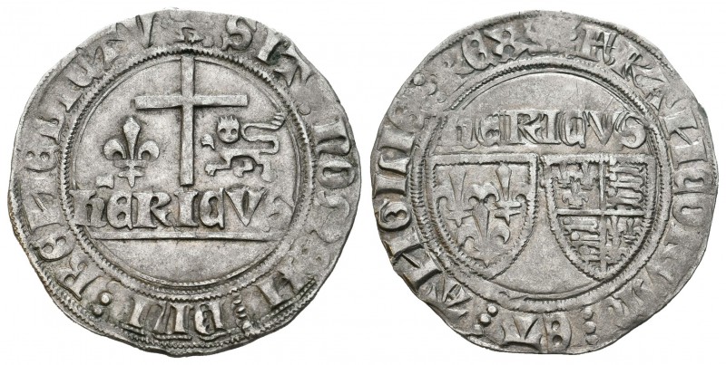 Francia. Henry VI d'Angleterre. Cross. (1422-1453). (Duplessy-445). (Elias-287)....