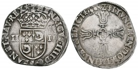Francia. Henry IV. 1/4 ecu. 1603. Grenoble. Z. (Km-30). (Duplessy-1236). Ag. 9,57 g. MBC+. Est...80,00.