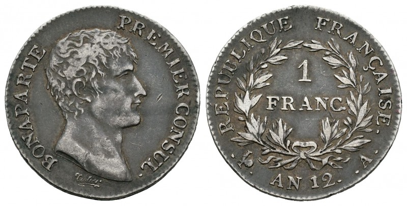 Francia. Napoleón Bonaparte. 1 franco. L´An 12. París. A. (Km-656.1). (Gad-442)....