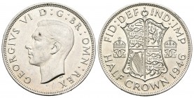 Gran Bretaña. George VI. 1/2 corona. 1946. (Km-856). Ag. 14,11 g. EBC+/SC-. Est...25,00.