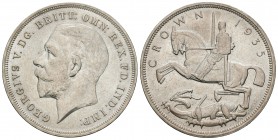 Gran Bretaña. George V. 1 corona. 1935. (Km-842). Ag. 28,22 g. EBC+. Est...40,00.