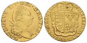 Gran Bretaña. George IV. 1 guinea. 1786. (Km-604). Au. 4,12 g. Rayitas en escudo. Escasa. MBC+. Est...600,00.