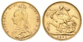 Gran Bretaña. Victoria. Sovereign. 1892. (Km-767). Au. 7,96 g. MBC/MBC+. Est...200,00.