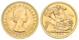 Gran Bretaña. Elizabeth II. Sovereign. 1966. (Km-908). Au. 7,99 g. SC. Est...230,00.