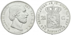 Holanda. Wilhelm III. 2 1/2 gulden. 1872. (Km-82). Ag. 24,85 g. MBC-. Est...15,00.