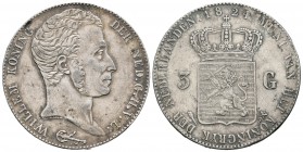 Holanda. Willem I. 3 gulden. 1824. Utrecht. (Km-49). (Schulman-246a). Ag. 32,24 g. Fallito junto a KONING. Rara. EBC. Est...500,00.