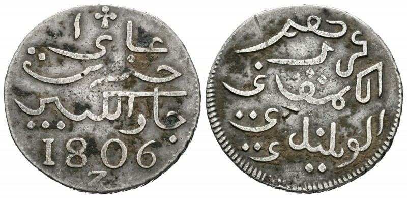 India Holandesa. 1 rupia. 1806. República de Batian (Java). Z. (Km-214). Ag. 12,...