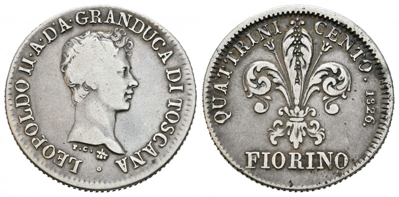 Italia. Toscana. Leopoldo II di Lorena. Fiorino. 1826. (Km-72). (Pagani-127). (M...