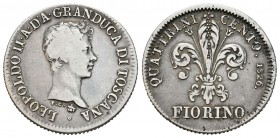 Italia. Toscana. Leopoldo II di Lorena. Fiorino. 1826. (Km-72). (Pagani-127). (Mont-337). Ag. 6,63 g. BC+. Est...50,00.