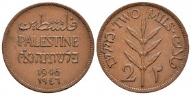 Palestina. 2 mils. 1946. (Km-2). Ae. 7,68 g. Golpecito en el canto. MBC+. Est...40,00.