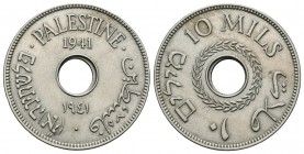 Palestina. 10 mils. 1941. (Km-4). Cu-Ni. 6,47 g. EBC. Est...45,00.