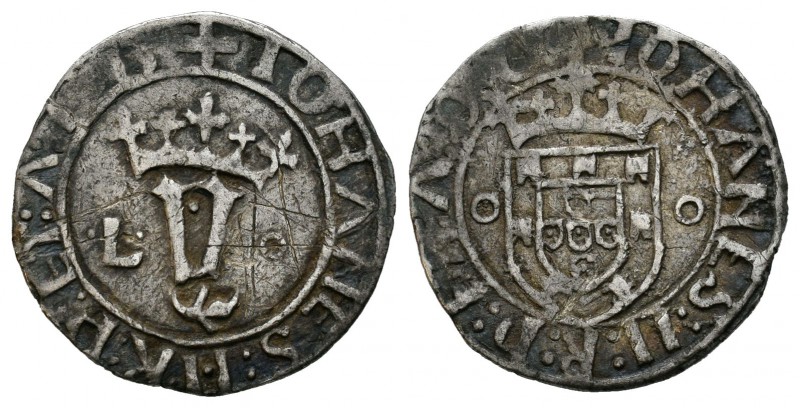 Portugal. Joanes II (1481-1495). Vinten. Lisboa. (Gomes-11). Ag. 1,90 g.  Rayas ...