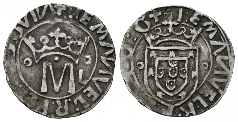 Portugal. Manuel I (1495-1521). Vinten. Lisboa. (Gomes-23.02). Ag. 1,85 g. MBC. ...