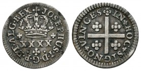 Portugal. Jose I (1750-1777). Pataco (40 reis). (Km-236.1). Ag. 1,67 g. MBC+. Est...35,00.