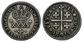 Portugal. Miguel I. 1/2 tostao (40 reis). (1828-1834). (Km-381). (Gomes-05.01). 1,65 g. MBC+. Est...60,00.