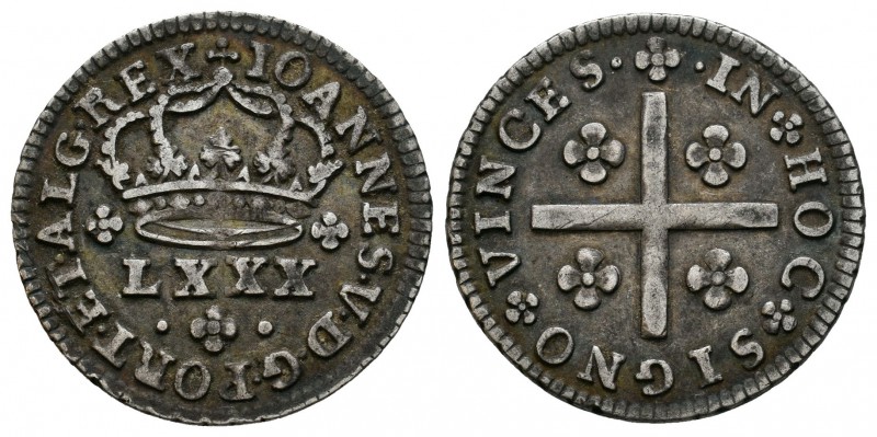 Portugal. Joao V. 80 reis. (1706-1750). (Km-177). Ag. 2,88 g. MBC+. Est...45,00.