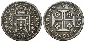 Portugal. Joao V. 200 reis. 1707. (Km-181). 8,41 g. Raya en reverso. Muy escasa. MBC+. Est...350,00.