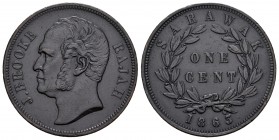 Sarawak. J. Brooke Rajah. 1 cent. 1863. (Km-3). Ae. 9,42 g. MBC+. Est...60,00.