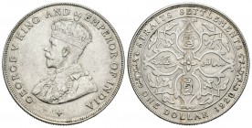 Straits Settlements. George V. 1 dollar. 1920. (Km-33). Ag. 16,91 g. EBC-/EBC. Est...50,00.