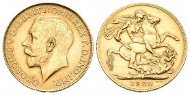 Sudáfrica. George V. Sovereign. 1928. SA. (Km-21). Au. 7,97 g. EBC+. Est...220,00.