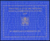 Vaticano. 2 euros. 2007. 80º cumpleaños de Benedicto XVI. SC. Est...80,00.