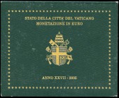 Vaticano. 2005. (Km-MS111). Serie de 8 valores de euro. SC. Est...120,00.