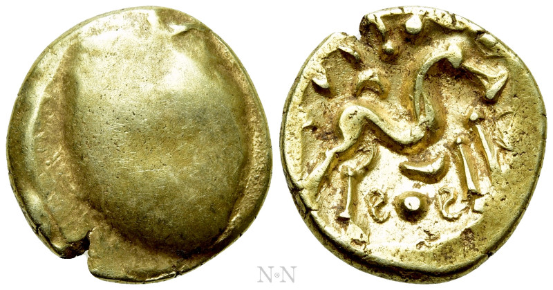 WESTERN EUROPE. Northeast Gaul. Ambiani. Uninscribed GOLD Stater (Circa 60-30 BC...