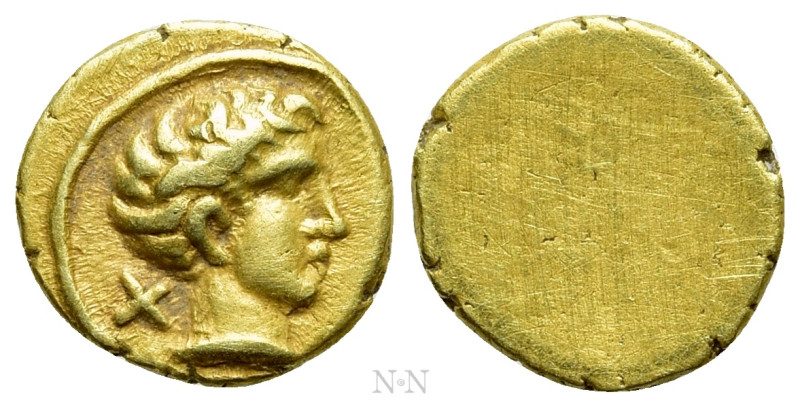 ETRURIA. Populonia. GOLD 10 Asses (Circa 300-250 BC). 

Obv: Bare head of male...