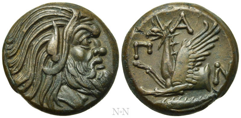 CIMMERIAN BOSPOROS. Pantikapaion. Ae (Circa 310-304/3 BC). 

Obv: Bearded head...