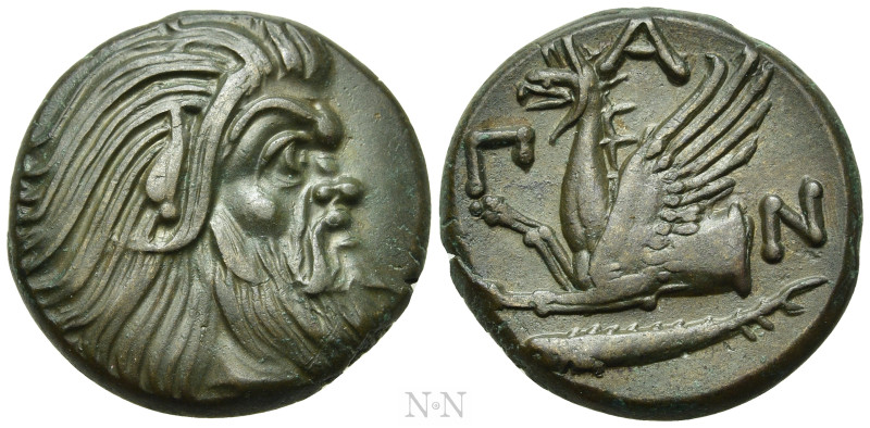 CIMMERIAN BOSPOROS. Pantikapaion. Ae (Circa 310-304/3 BC). 

Obv: Bearded head...