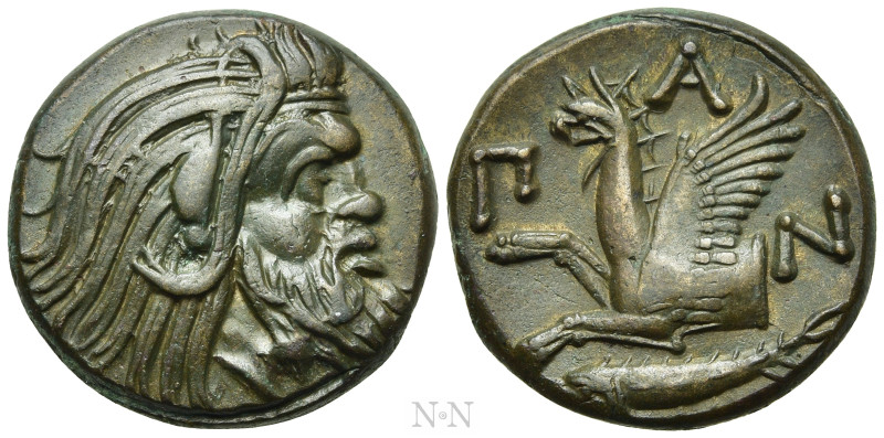 CIMMERIAN BOSPOROS. Pantikapaion. Ae (Circa 310-304/3 BC). 

Obv: Bearded head...