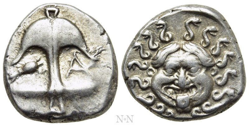 THRACE. Apollonia Pontika. Drachm (Late 5th-4th centuries BC). 

Obv: Upright ...