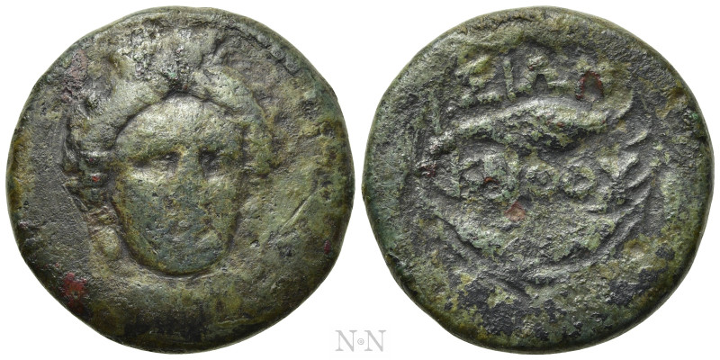 THRACE. Krithote. Ae (Circa 350-309 BC). 

Obv: Facing head of Demeter slightl...