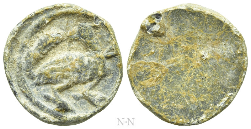 MACEDON. Eion(?). Lead Tessera (Circa 5th-4th century BC). 

Obv: Goose standi...