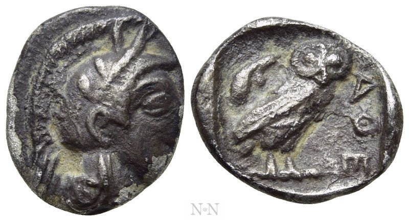 ATTICA. Athens. Obol (Circa 454-404 BC). 

Obv: Helmeted head of Athena right....