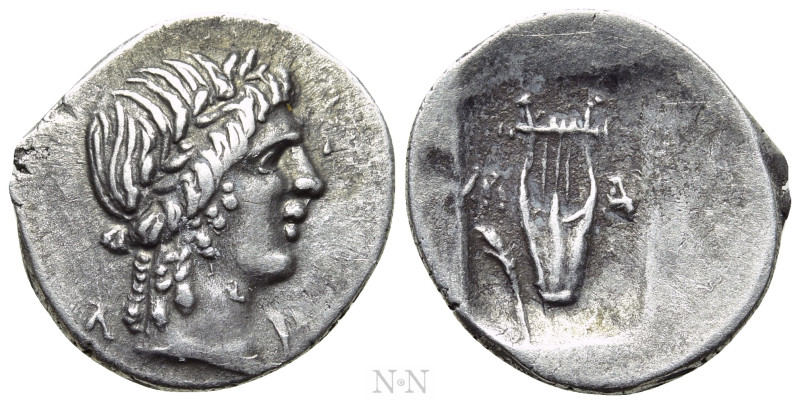 LYCIAN LEAGUE. Masikytes. Hemidrachm (30-27 BC). 

Obv: Λ - V. 
Laureate head...