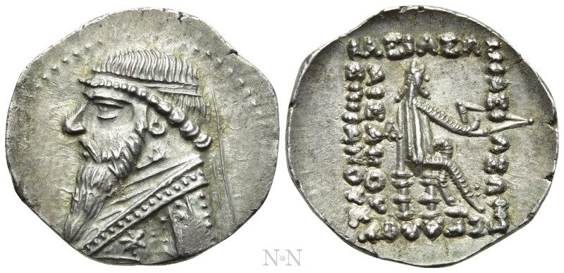 KINGS OF PARTHIA. Mithradates II (121-91 BC). Drachm. Rhagai. 

Obv: Diademed ...