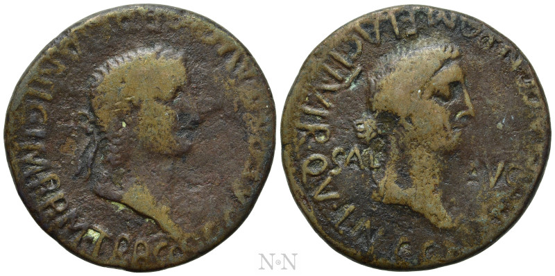 HISPANIA. Carthago Nova. Caligula with Caesonia (37-41). Cn. Atellius Flaccus an...